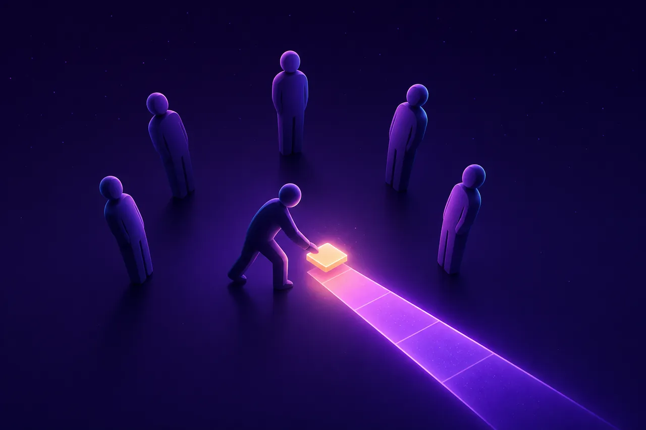 Break the bystander freeze. Six people can see the same unowned task and still wait for someone else to speak. Initiative is stepping forward and making the first move before the room assigns it.