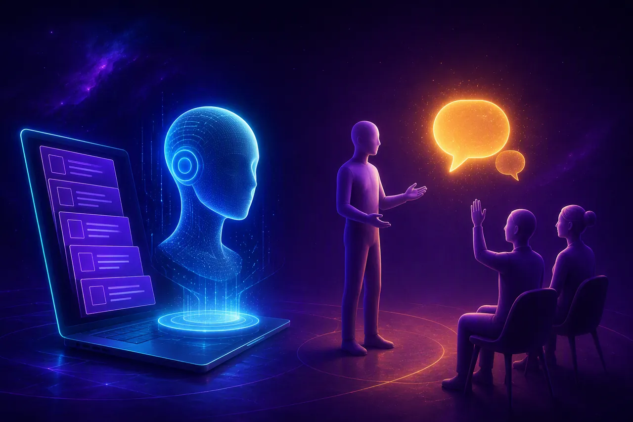 Scripts are cheap, the room is live Scripts are cheap, the room is live. AI can polish every slide by lunch. It cannot answer the question nobody put in the script.